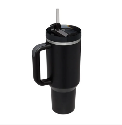 40oz Insulated Tumbler with Handle and Straw